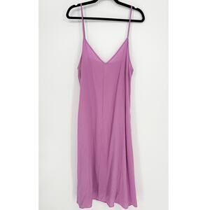 Free People Purple Adjustable Strap Slip Midi Dress Size L